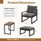 Costway 5 PCS Patio Furniture Set with Soft Cushions Space Saving Design Aluminum Frame